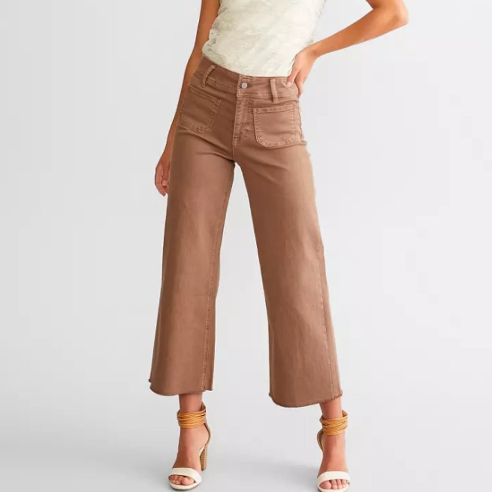 Mica Women's Cropped Wide Leg with Front Pocket Jeans - 32
